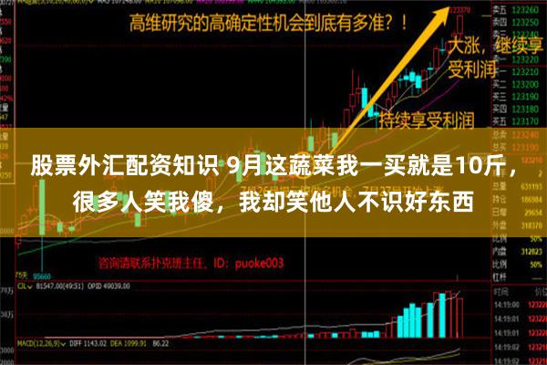 股票外汇配资知识 9月这蔬菜我一买就是10斤，很多人笑我傻，我却笑他人不识好东西