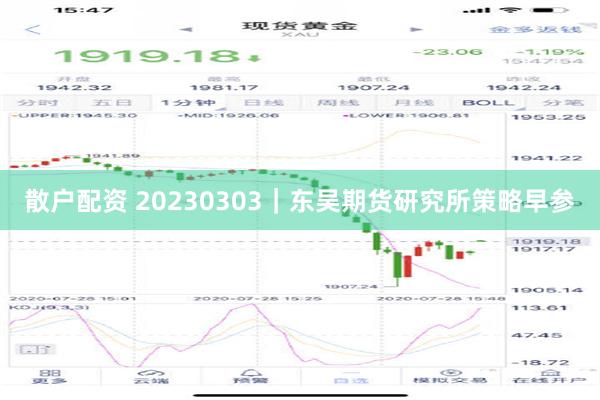 散户配资 20230303｜东吴期货研究所策略早参