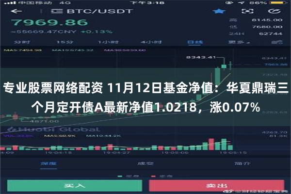 专业股票网络配资 11月12日基金净值：华夏鼎瑞三个月定开债A最新净值1.0218，涨0.07%