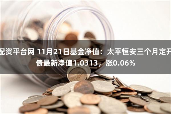 配资平台网 11月21日基金净值：太平恒安三个月定开债最新净值1.0313，涨0.06%